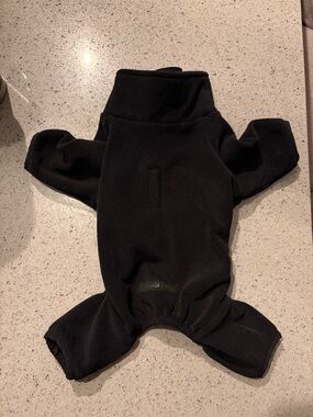Canada Pooch Black Fleece Dog Jumpsuit